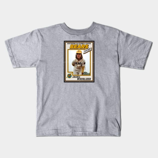 Bad News Bears Baseball Card Amanda Whurlizer Kids T-Shirt by Alema Art